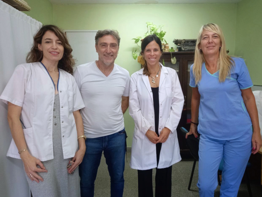 Carolina Papalini (administrativa), Alberto Petraglia (patólogo), Licina Tessone (patóloga) y Andrea Ratto (citotecnóloga).